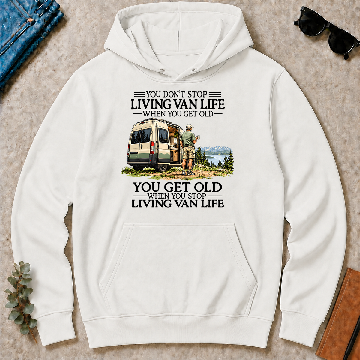 Don't Stop Living Van Life - white - HS2D-White