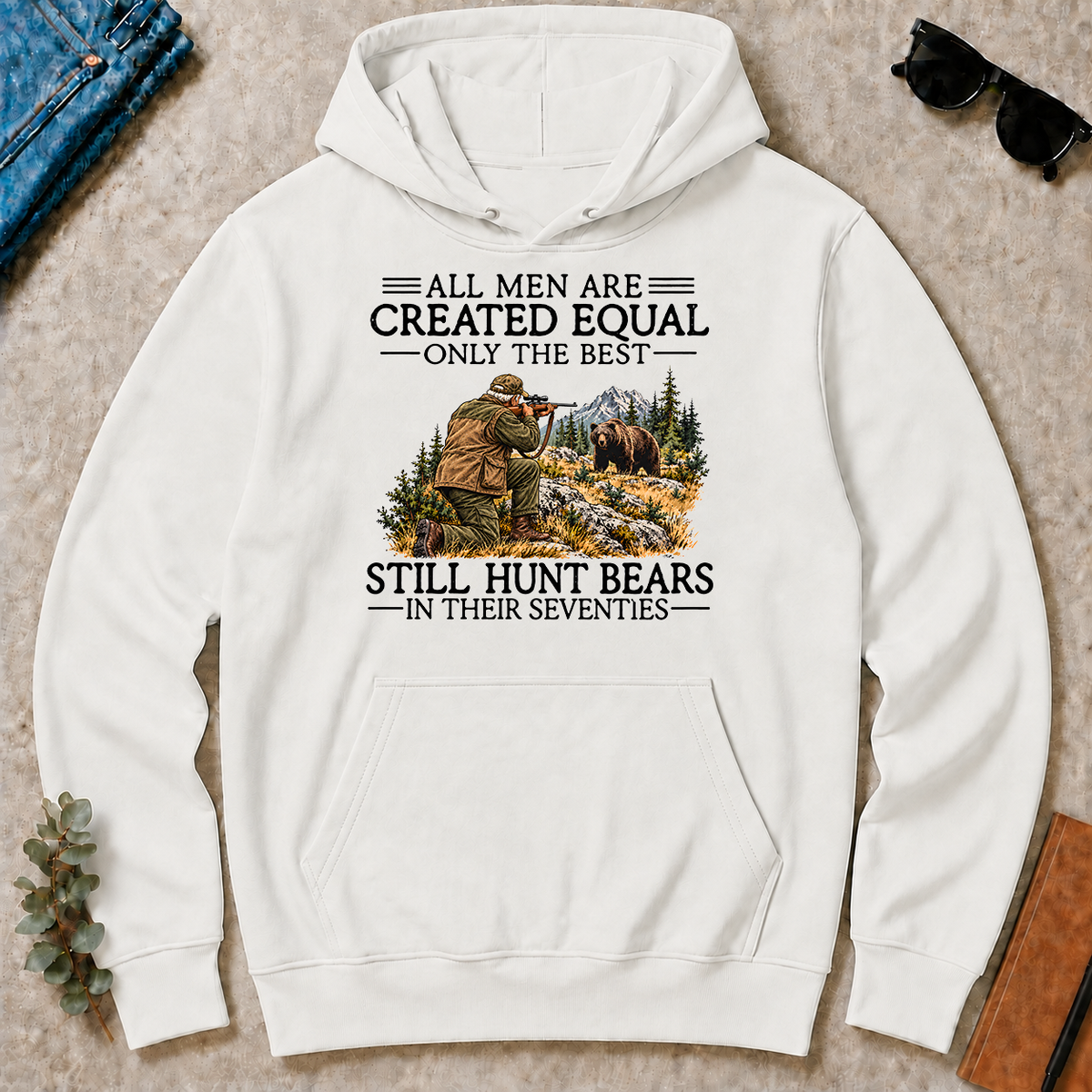 All Men Are Created Equal Deer Hunting 70s - white - HS2D-White