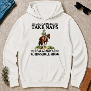 Real Grandpas Go Horseback Riding Vintage - white - HS2D-White
