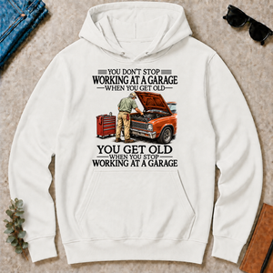 Don't Stop Working at a Garage - white - HS2D-White