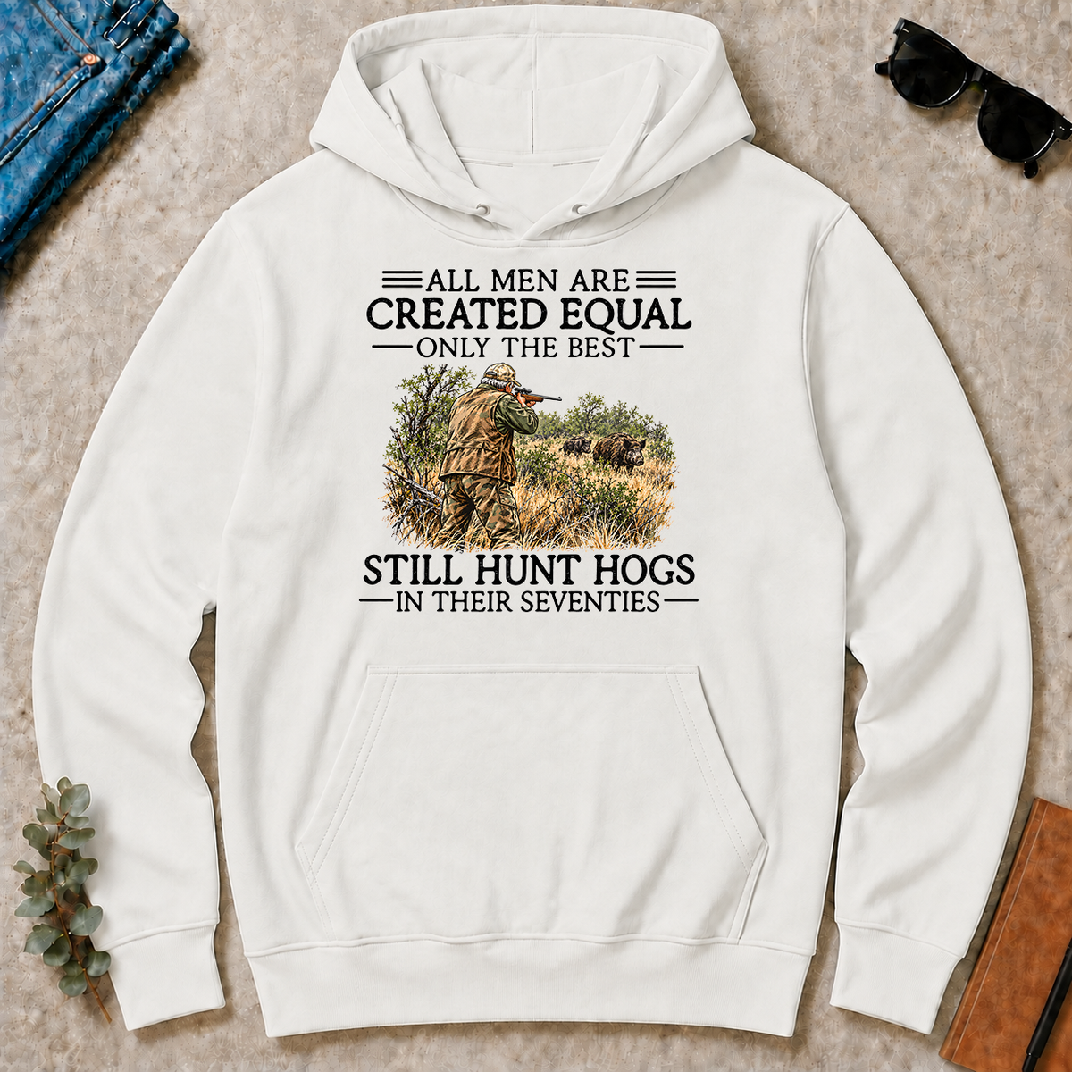 All Men Are Created Equal Hog Hunting 70s - white - HS2D-White