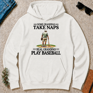 Real Grandpas Play Baseball Vintage - white - HS2D-White