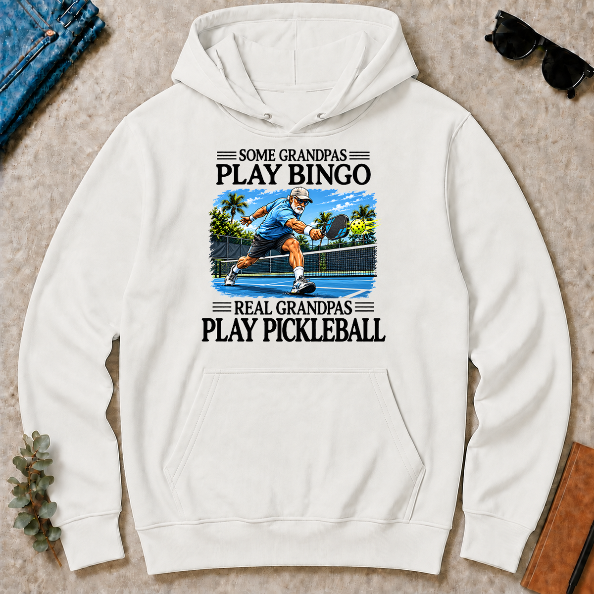 Some Grandpas Play Bingo Real Grandpas Play Pickleball - white - HS2D-White