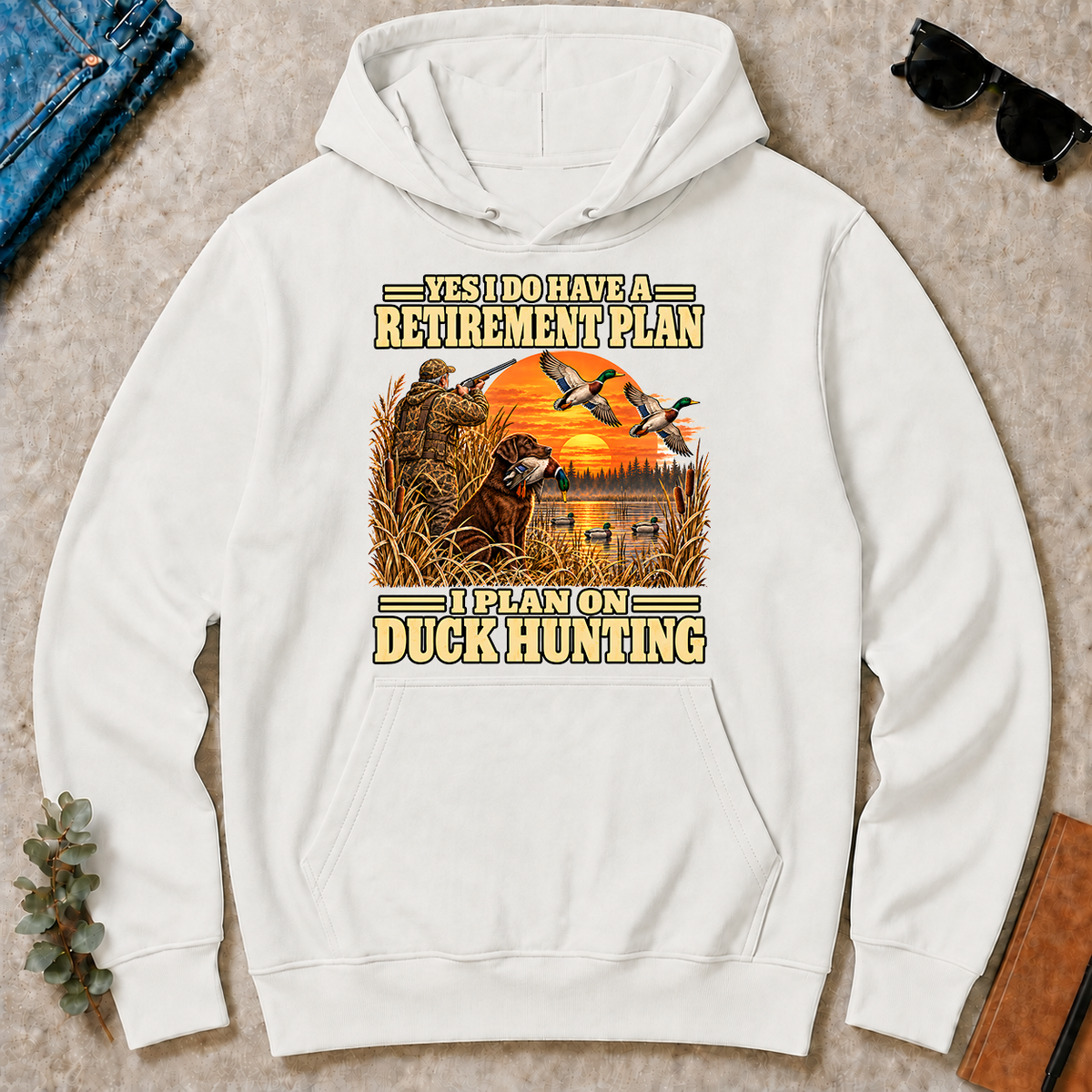 I Plan On Duck Hunting Vintage - white - HS2D-White