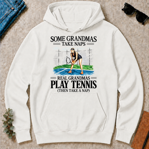 1 Real Grandmas Play Tennis - white - HS2D-White