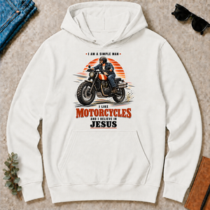 I Like Motorcycles And Believe In Jesus - white - HS2D-White