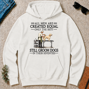 All Men Are Created Equal Only The Best Still Groom Dogs 70s - white - HS2D-White