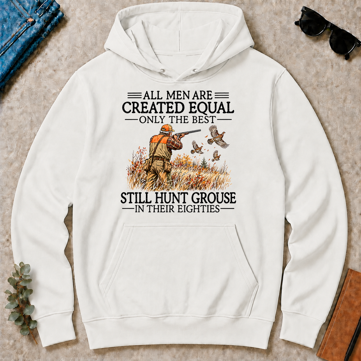 All Men Are Created Equal Grouse Hunting 80s - white - HS2D-White