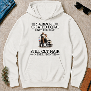 All Men Are Created Equal Only The Best Still Cut Hair Barber 70s - white - HS2D-White