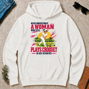 A Woman Still Plays Croquet In Her 70s - white - HS2D-White
