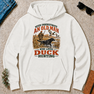 An Old Man Loves Duck Hunting - white - HS2D-White
