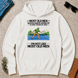 Most Old Man Would Have Given Up Playing Tennis - white - HS2D-White