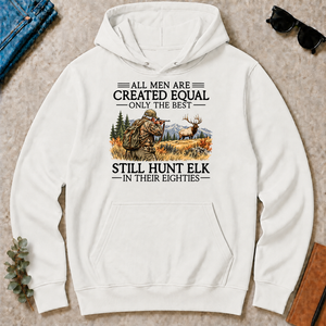 All Men Are Created Equal Elk Hunting 80s - white - HS2D-White