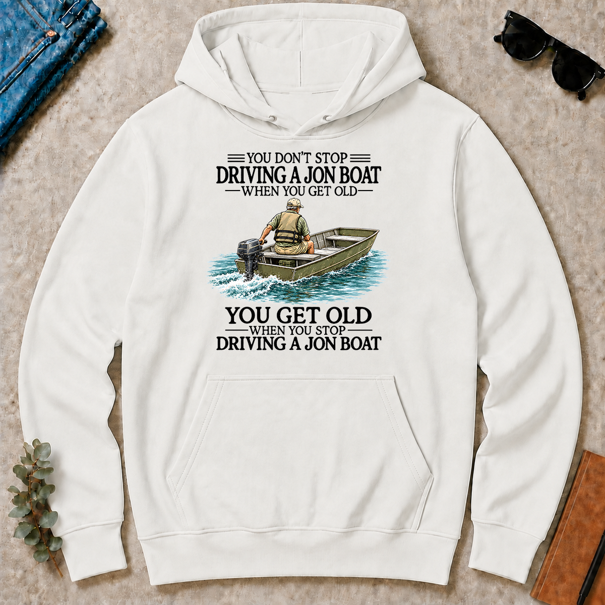Don't Stop Jon Boat - white - HS2D-White