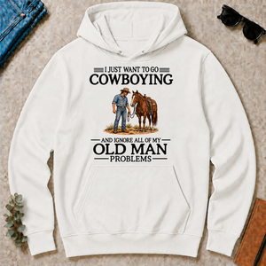 I Just Want To Go Cowboying - white - HS2D-White