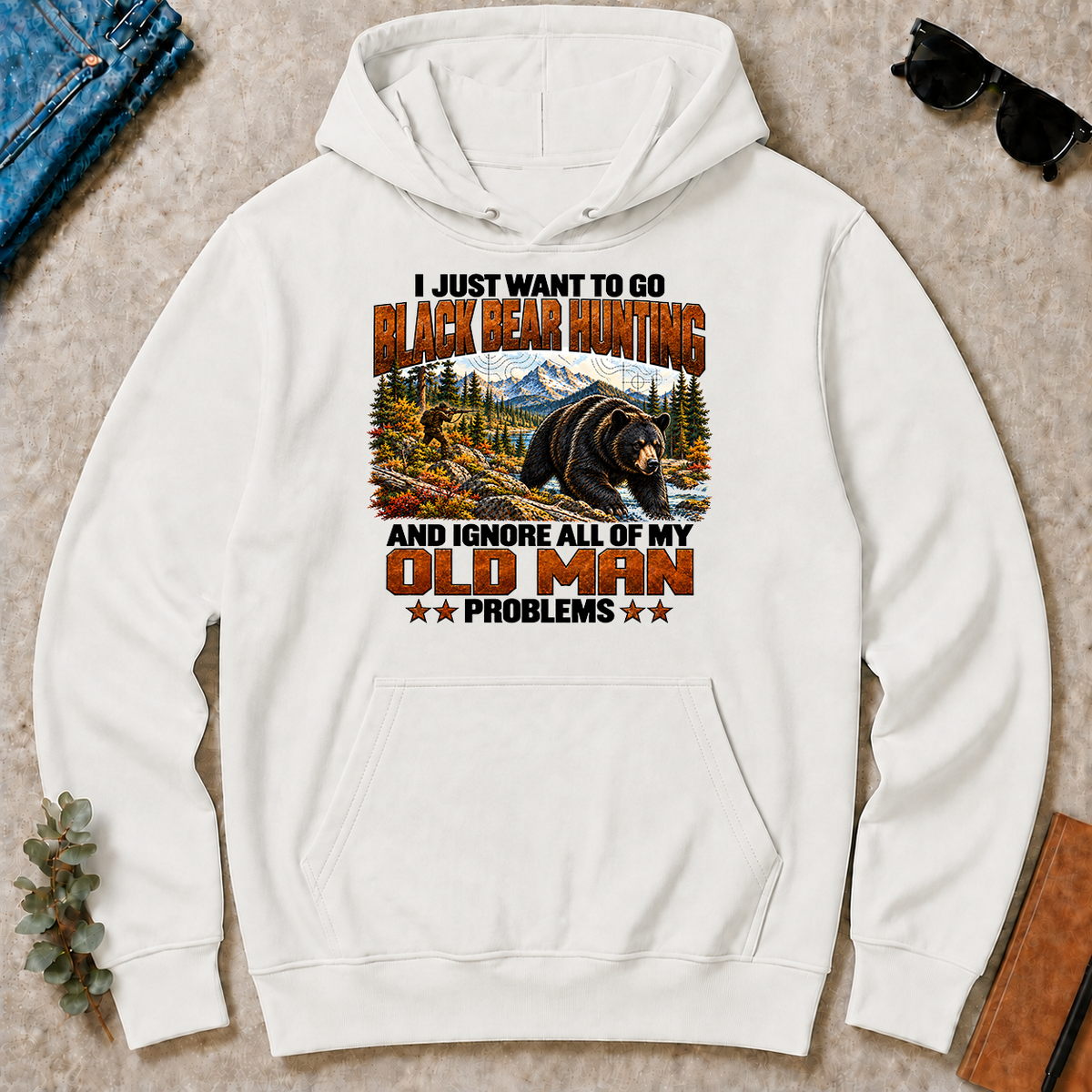 I Just Want To Black Bear Hunting - white - HS2D-White