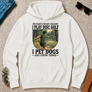 I Play Disc Golf And I Pet Dog - white - HS2D-White