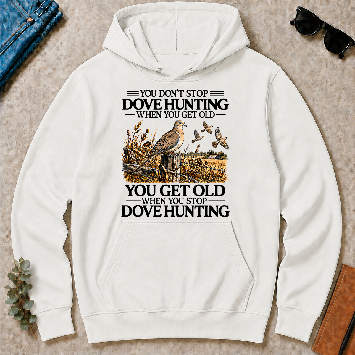 Don't Stop Dove Hunting - white - HS2D-White