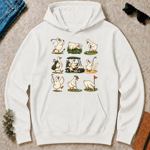 Funny Ducks Playing Golf - white - HS2D-White