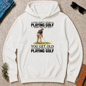Vintage You Get Old When You Stop Playing Golf - white - HS2D-White