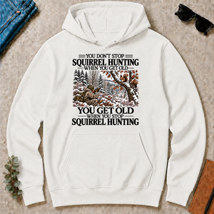 Don't Stop Winter Squirrel Hunting Snow - white - HS2D-White