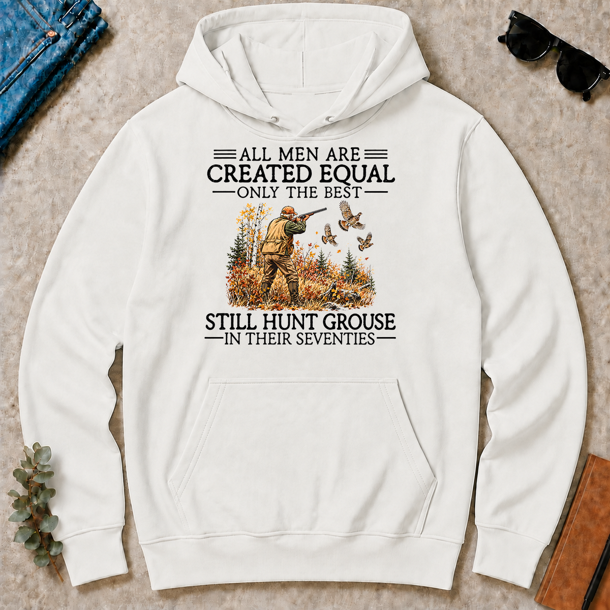 All Men Are Created Equal Grouse Hunting 70s - white - HS2D-White