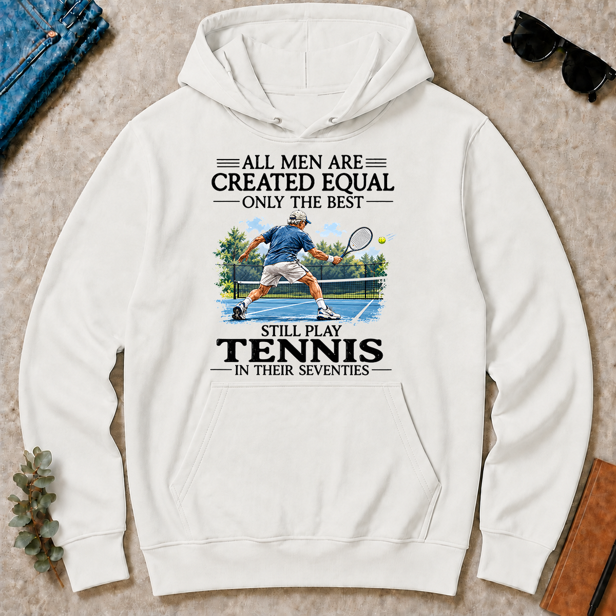Men Still Playing Tennis In Their Seventies - white - HS2D-White