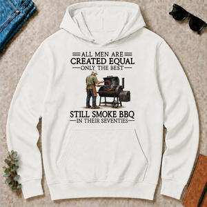 All Men Are Created Equal Only The Best Still Smoke BBQ 70s - white - HS2D-White