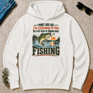 I'm Thinking About Fishing - white - HS2D-White