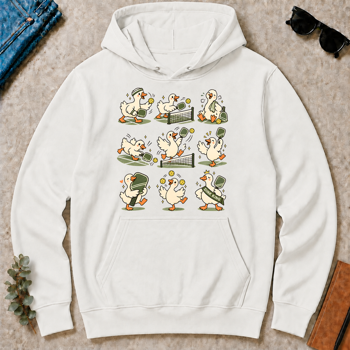 Pickleball Lover Cute Goose - white - HS2D-White