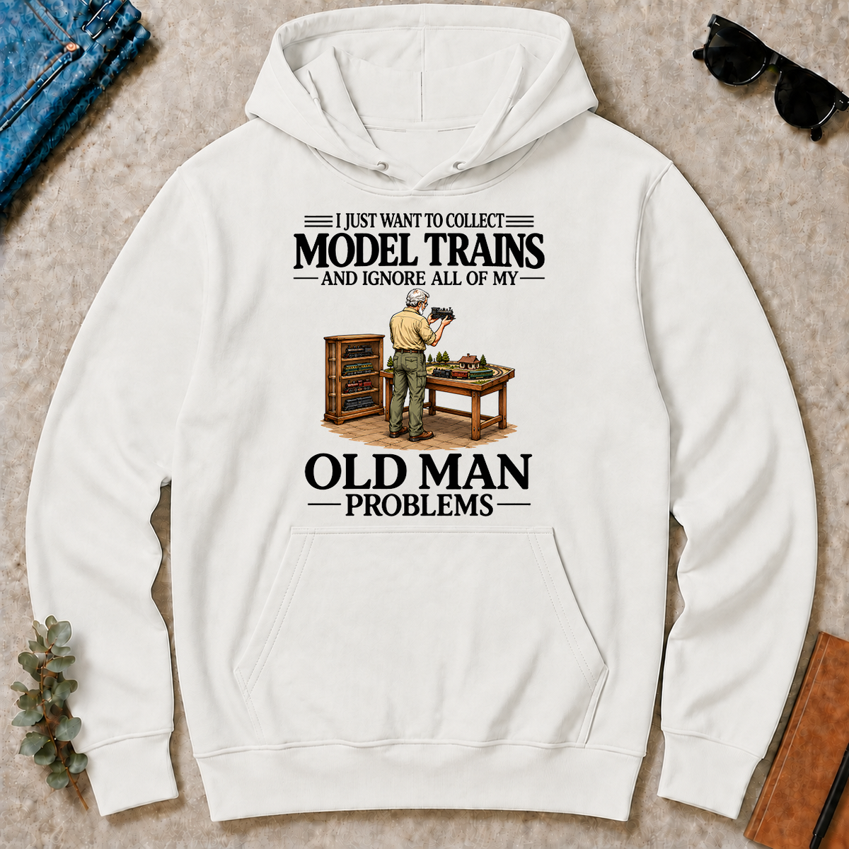 I Just Want To Collect Model Trains - white - HS2D-White