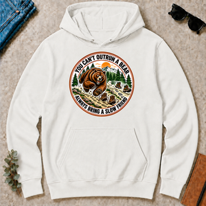 Funny You Can't Outrun A Bear Always Bring A Slow Friend - white - HS2D-White