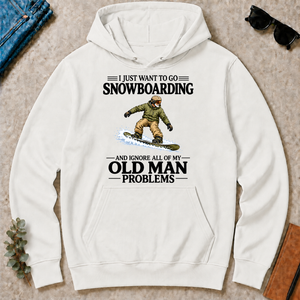 I Just Want To Go Snowboarding - white - HS2D-White