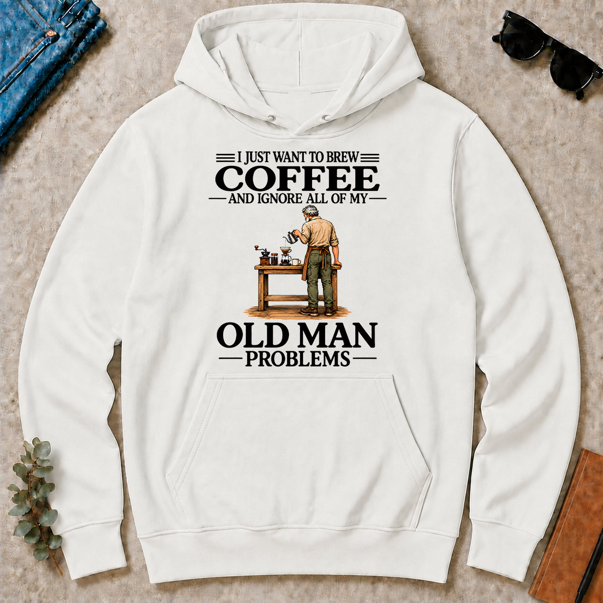 I Just Want To Brew Coffee - white - HS2D-White