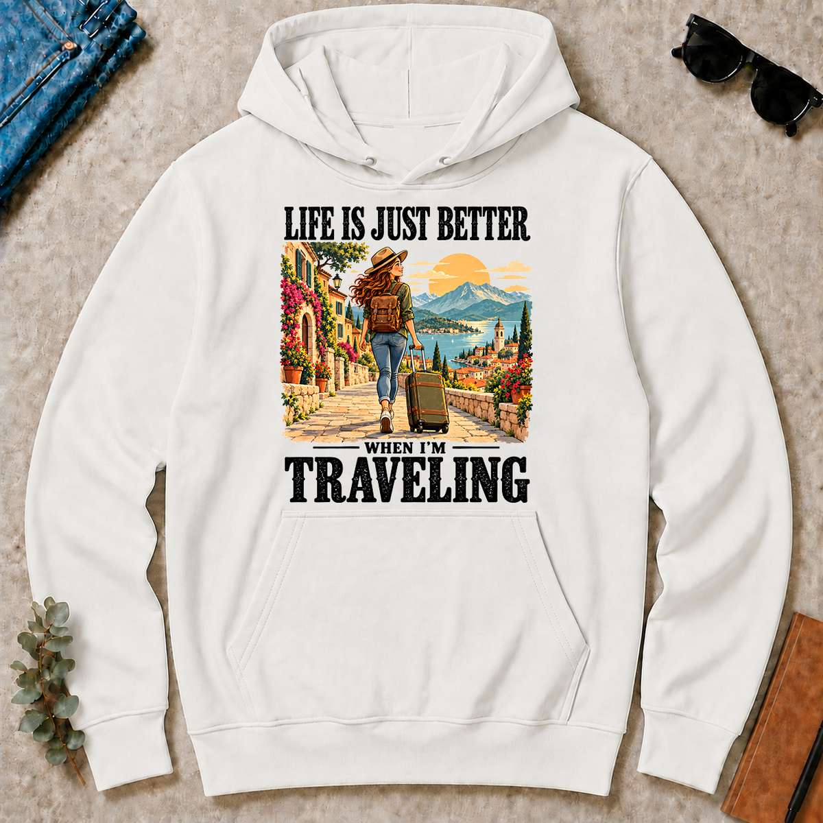 Life Is Just Better When I'm Traveling - white - HS2D-White