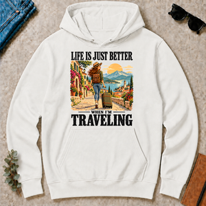 Life Is Just Better When I'm Traveling - white - HS2D-White