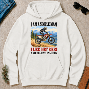I Like Dirt Bikes And Believe In Jesus - white - HS2D-White