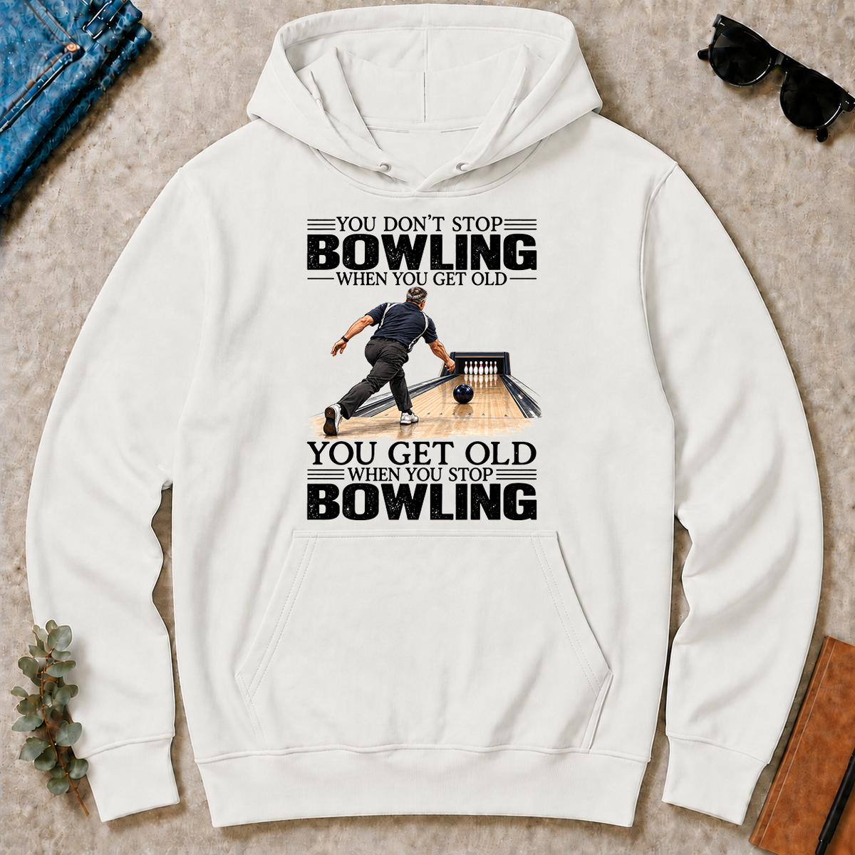 Vintage You Get Old When You Stop Bowling - white - HS2D-White