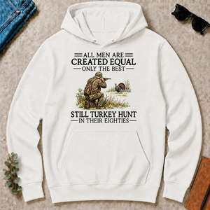 All Men Are Created Equal Turkey Hunting 80s - white - HS2D-White