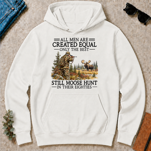 All Men Are Created Equal Moose Hunting 80s - white - HS2D-White