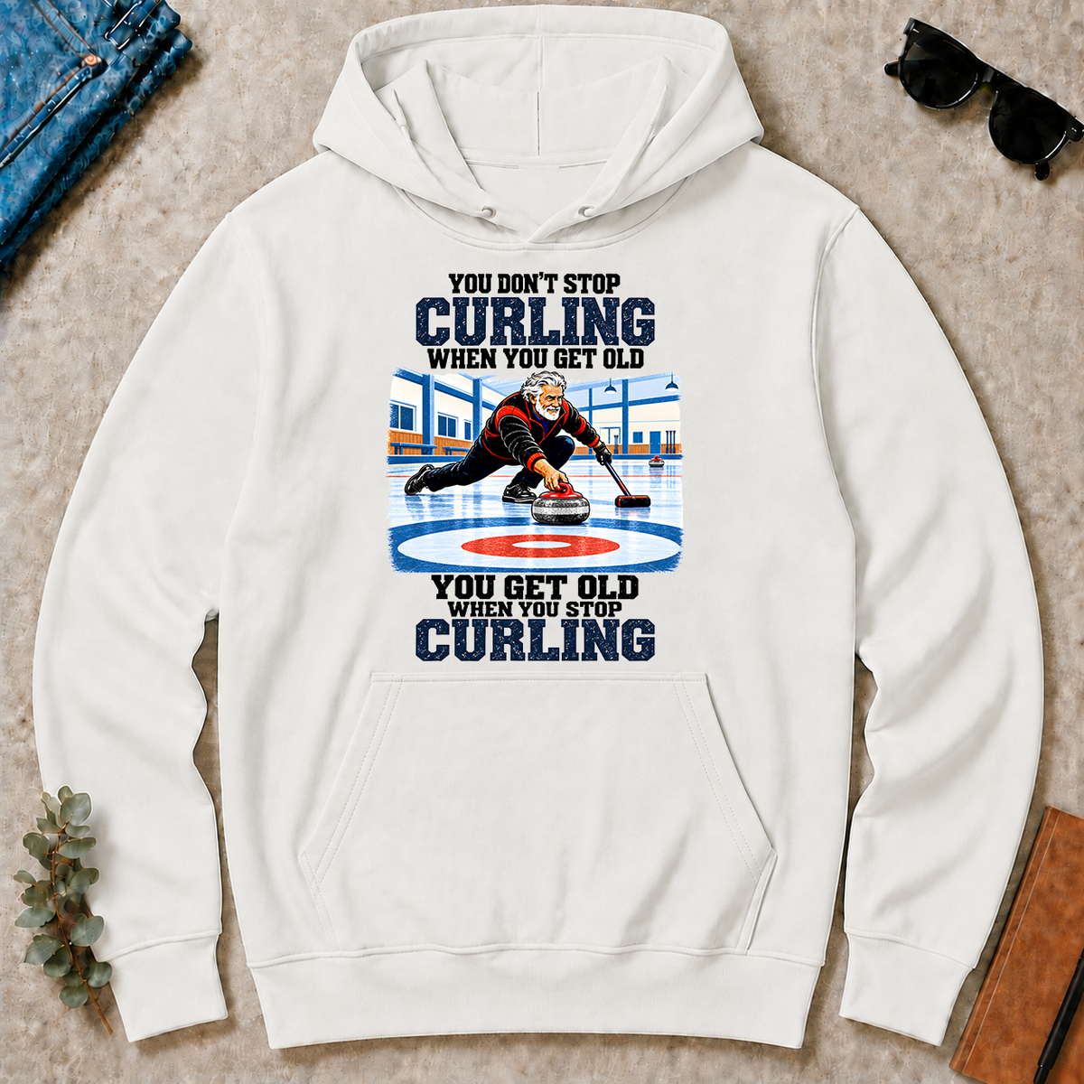 You Get Old When You Stop Curling - white - HS2D-White
