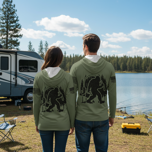 Forest Bigfoot Fishing All Over Print Shirt