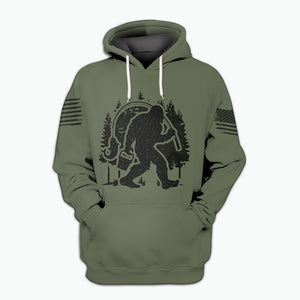 Forest Bigfoot Fishing All Over Print Shirt