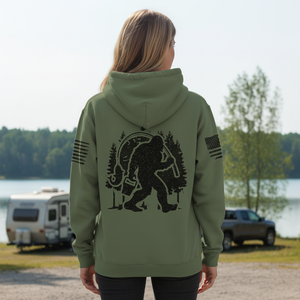Forest Bigfoot Fishing All Over Print Shirt