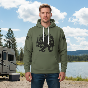 Forest Bigfoot Fishing All Over Print Shirt