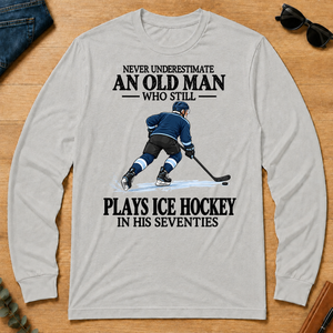 An Old Man Still Plays Ice Hockey In His Seventies - ash - LST2D-Ash