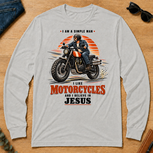 I Like Motorcycles And Believe In Jesus - ash - LST2D-Ash