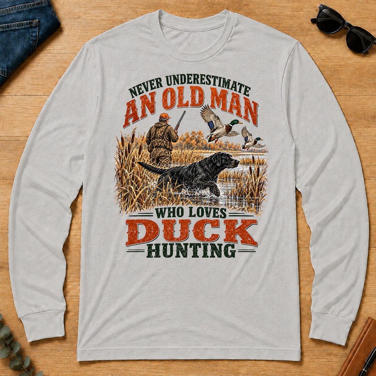 An Old Man Loves Duck Hunting - ash - LST2D-Ash