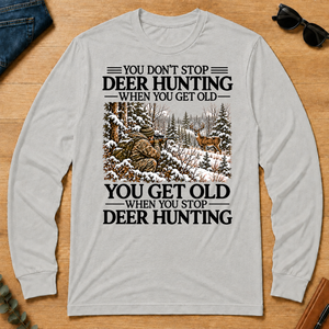 Don't Stop Whitetail Deer Hunting Snow - ash - LST2D-Ash