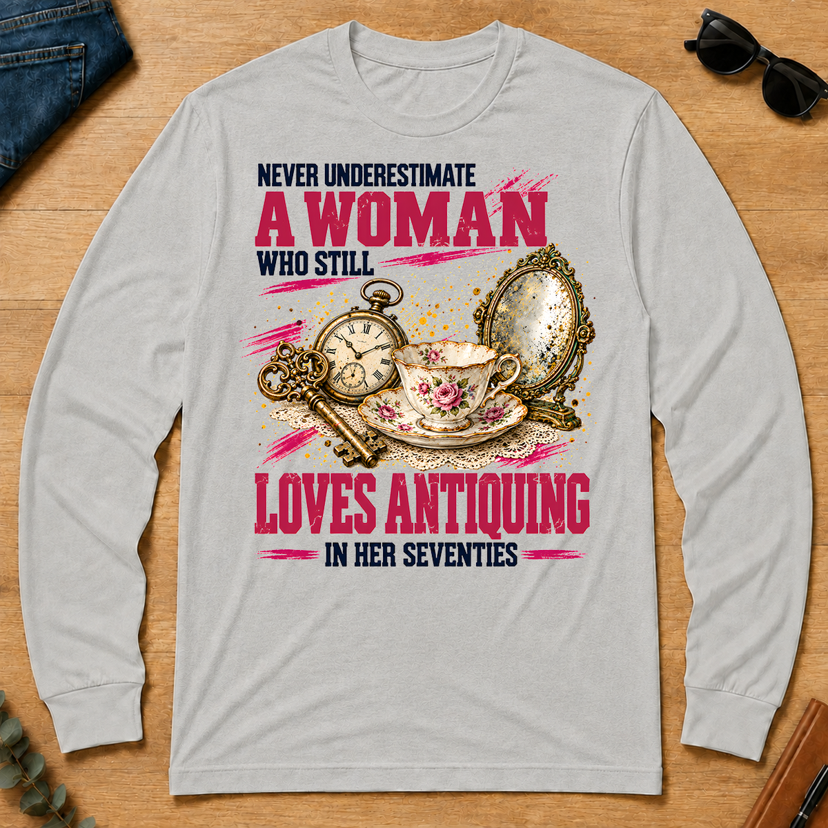 A Woman Still Loves Antiquing In Her Seventies - ash - LST2D-Ash